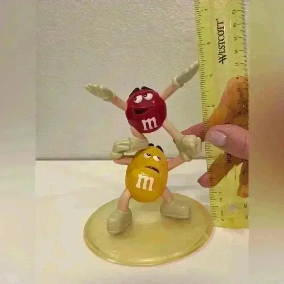 M&M's Vintage Red and Yellow Character Candy Dish NO DISH INCLUDED 6" - Picture 7 of 7